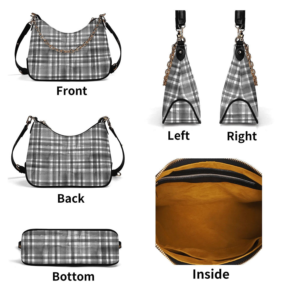 Thumbnail: Lady Twill Faux Leather Chain Shoulder Bag