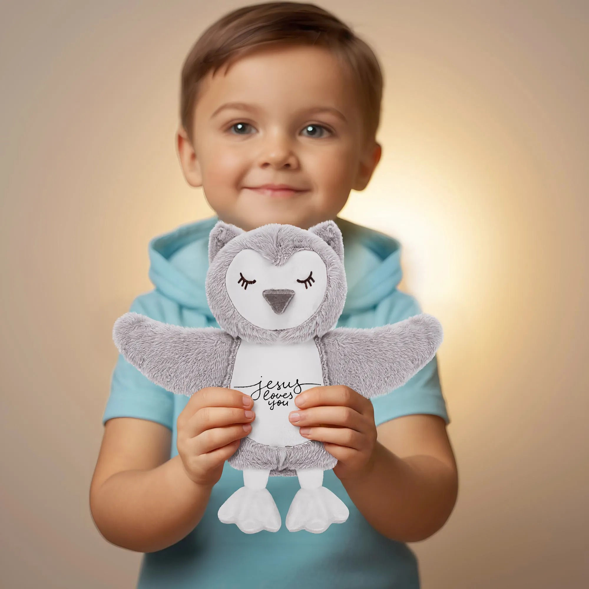 Print Cute Plush Owl Toy for Celebration and Decoration