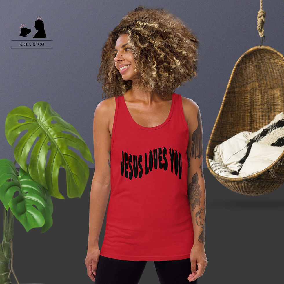 Thumbnail: Jesus Loves You Tank Top | Zola and Co.