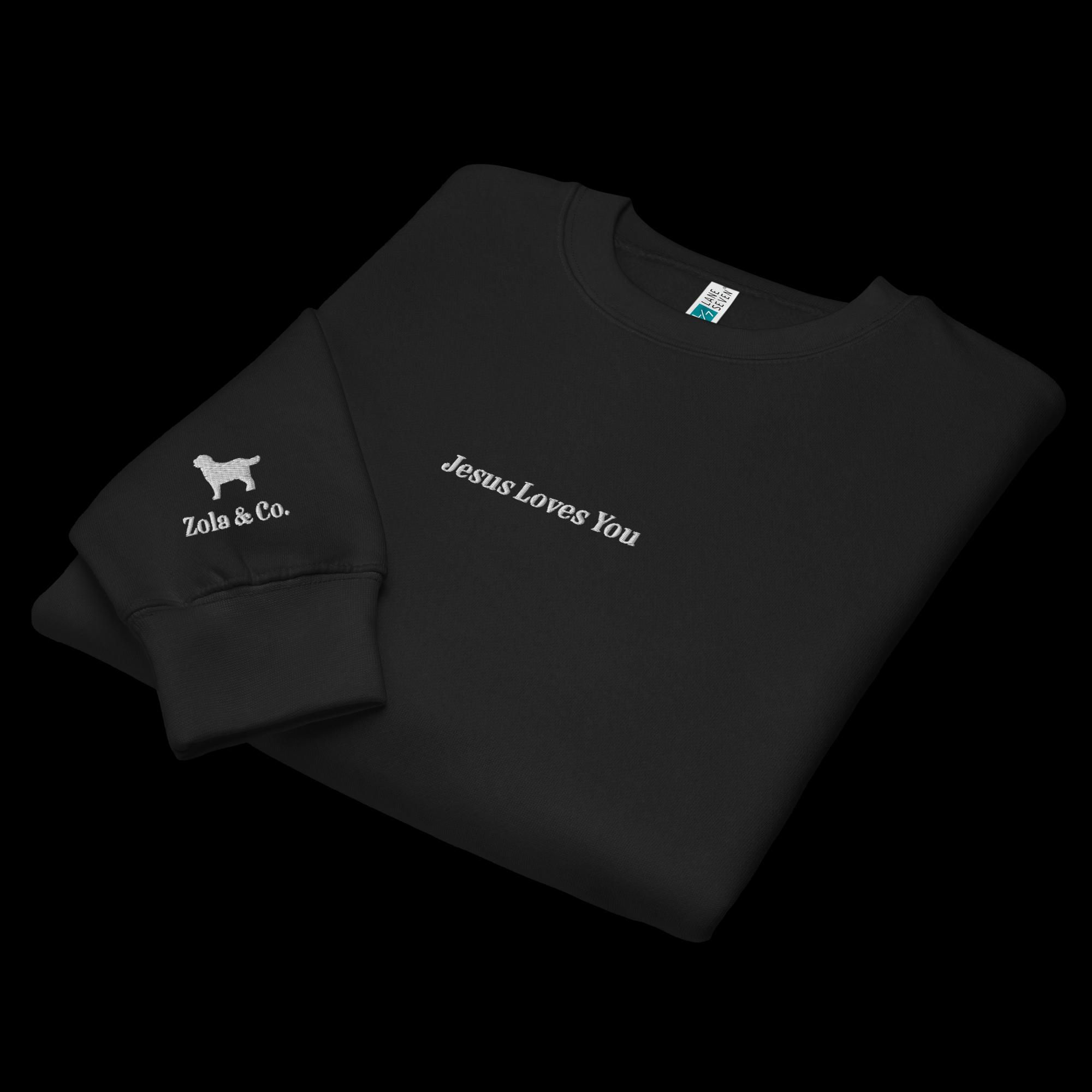 Jesus Loves You premium Crew Neck Sweatshirt | Zola and Co.