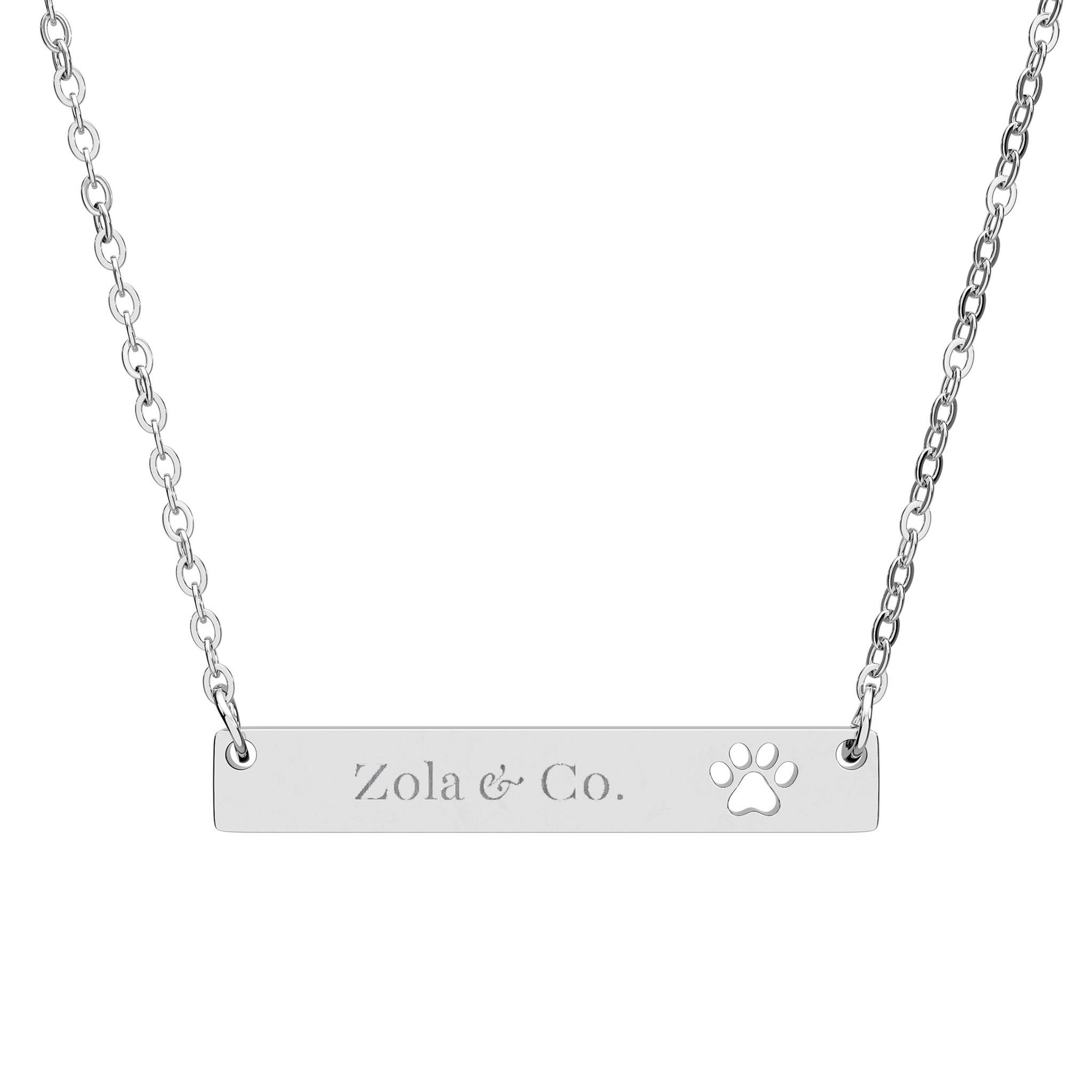 Personalized Paw Necklace | Zola & Co.