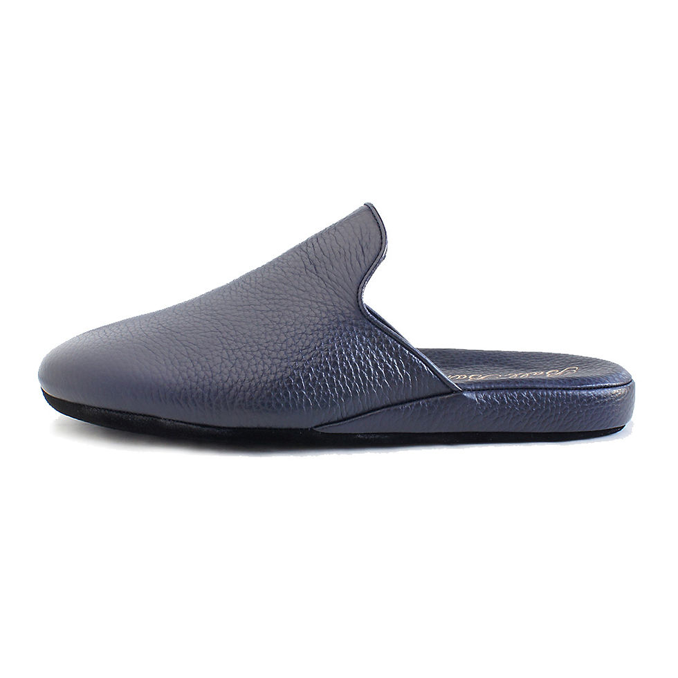 MB4501 本革ルームシューズ(ネイビー)