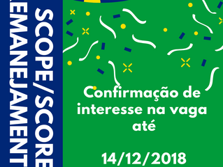 REMANEJAMENTO SCOPE/SCORE
CICLO 2019/2020