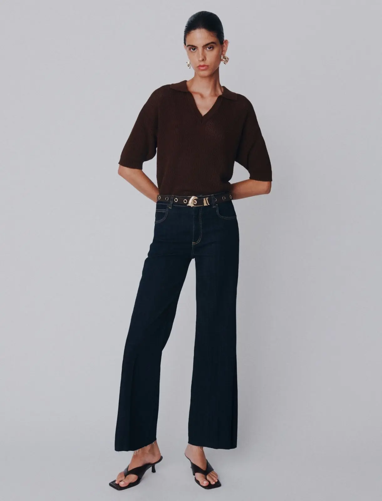 Denim wide-leg jeans by Marella