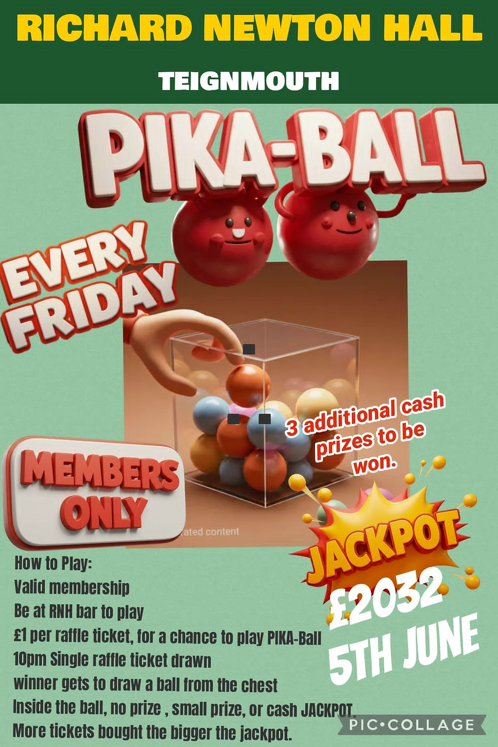 PIKA-BALL JACKPOT £2032.00