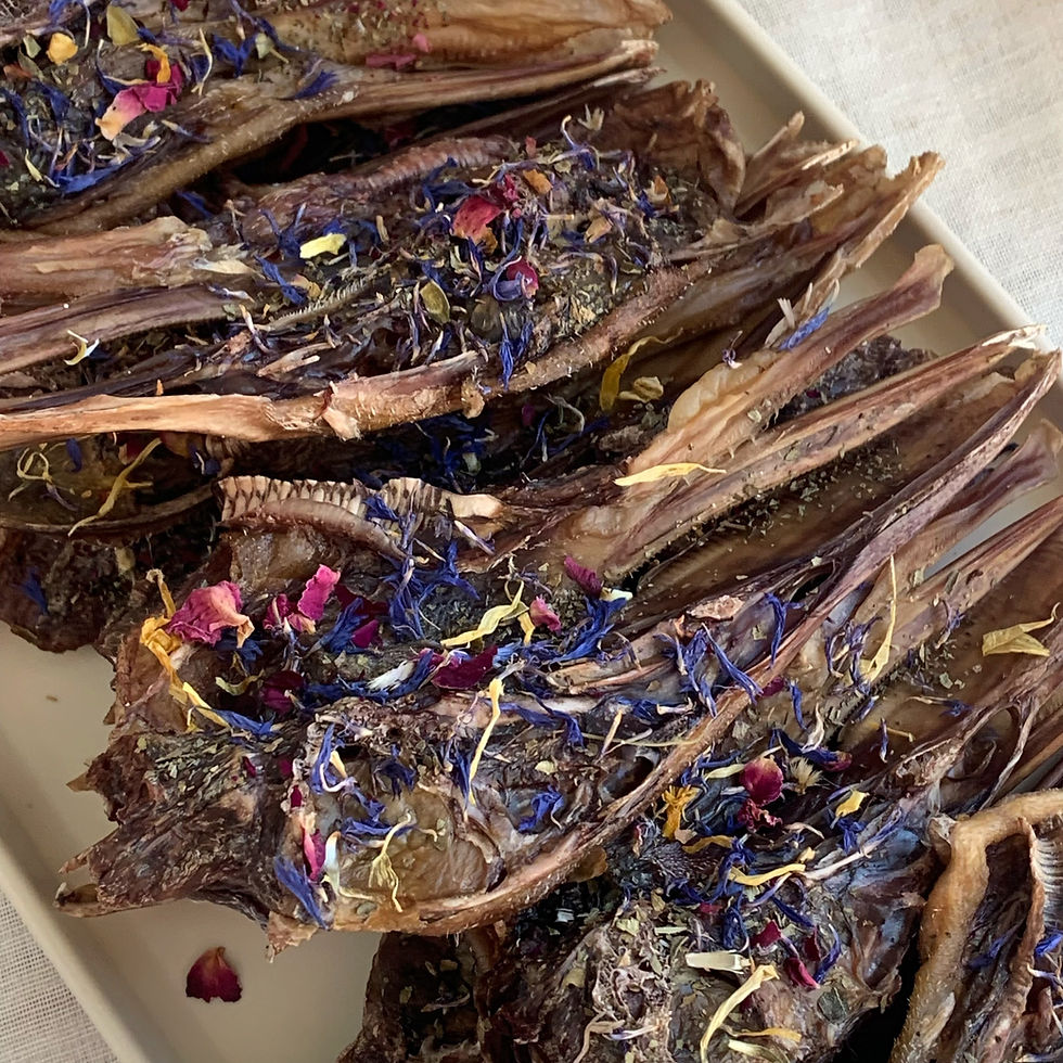 Thumbnail: Gourmet Herb-Infused Duck Head– with Sweet Basil & Edible Flowers