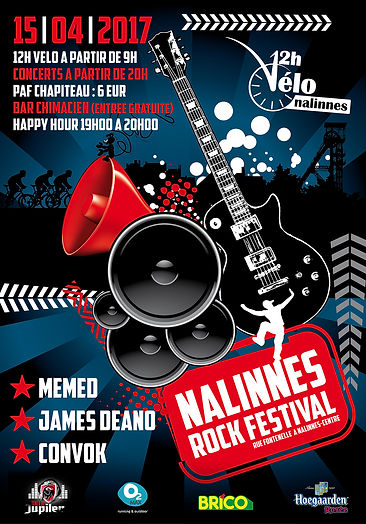 12h Vélo Nalinnes - Nalinnes Rock festival 2017 memed james deano convok concert