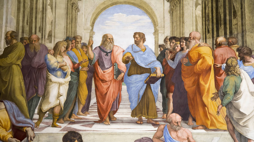 imagen de aristoteles y platon