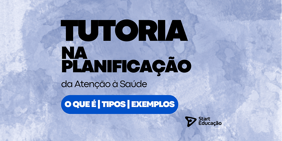 capa com fundo azul mamoreado com a descricao tutoria na planificacao da atencao a saude