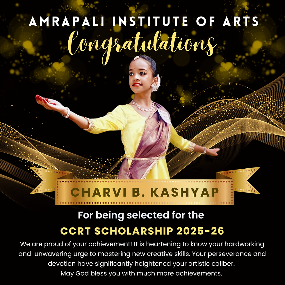 Charvi B. Kashyap receives the CCRT Scholarship