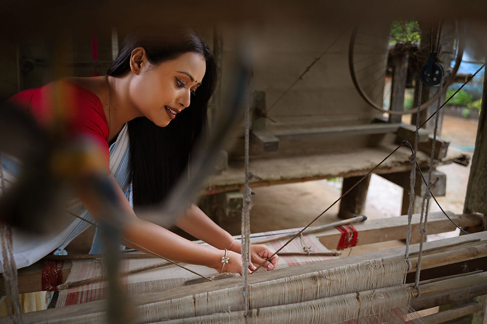 Rural Assamese handloom weaver