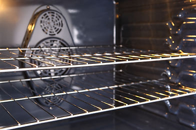 Inside a new oven