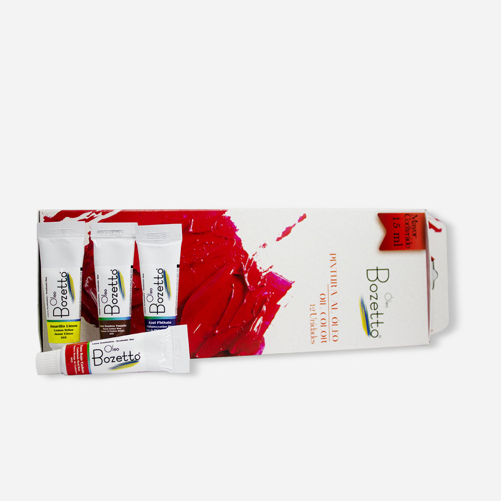 Set de Óleo Bozetto 12 colores (15ml)