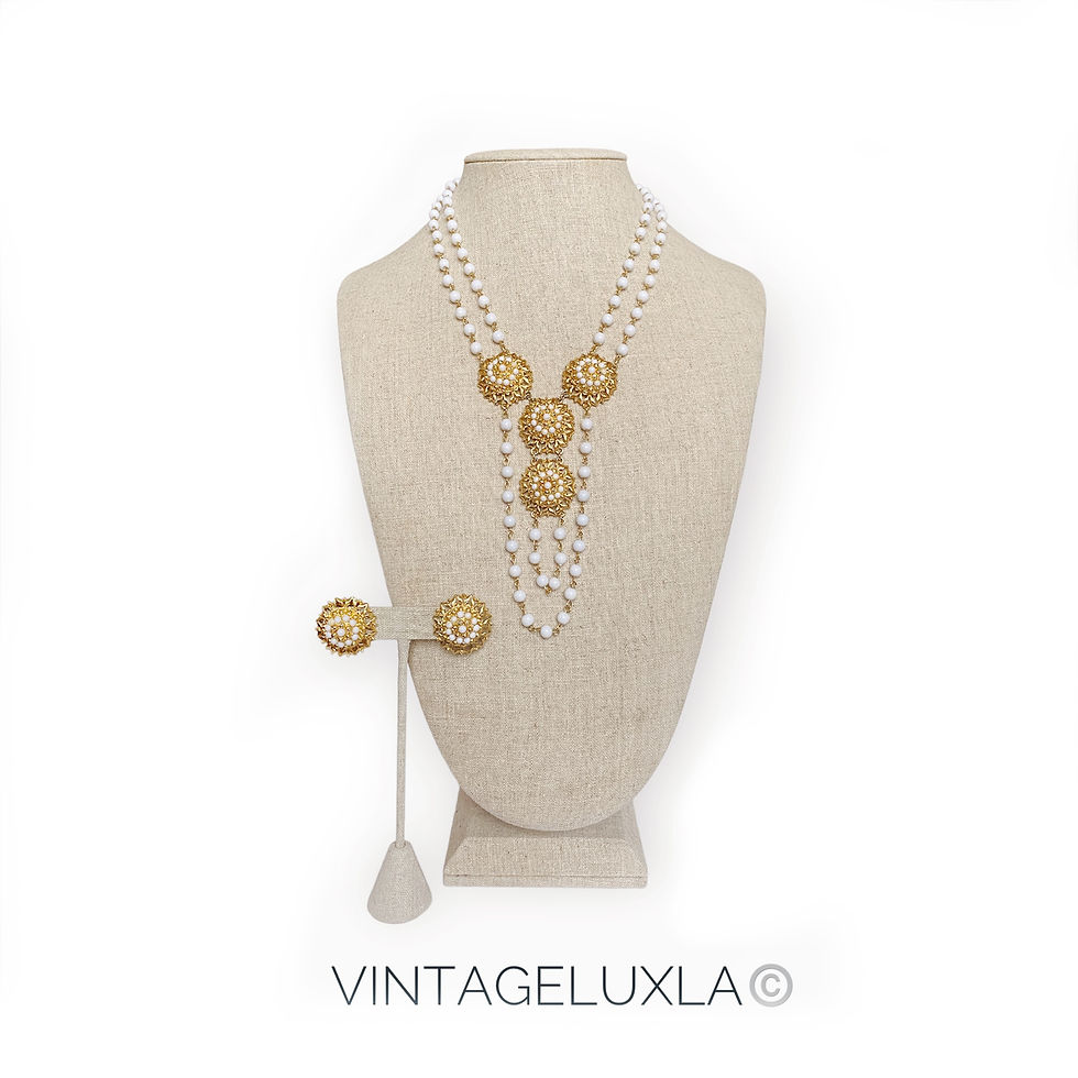 Винтажный комлект колье и серёг от FLORENZA