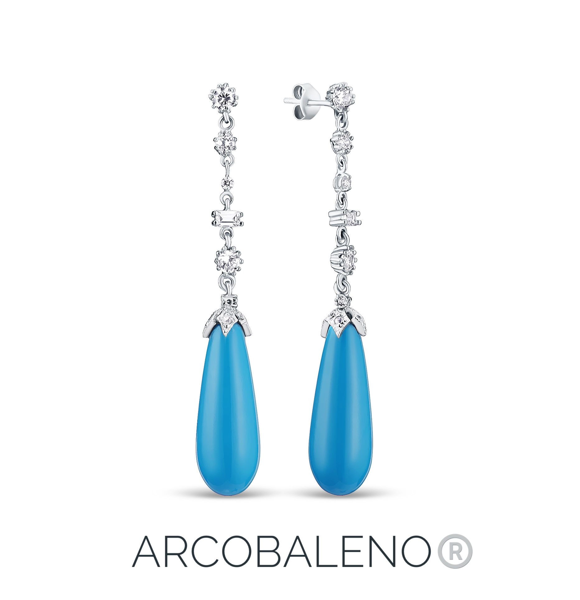 Серьги-подвески «Blue Belle»