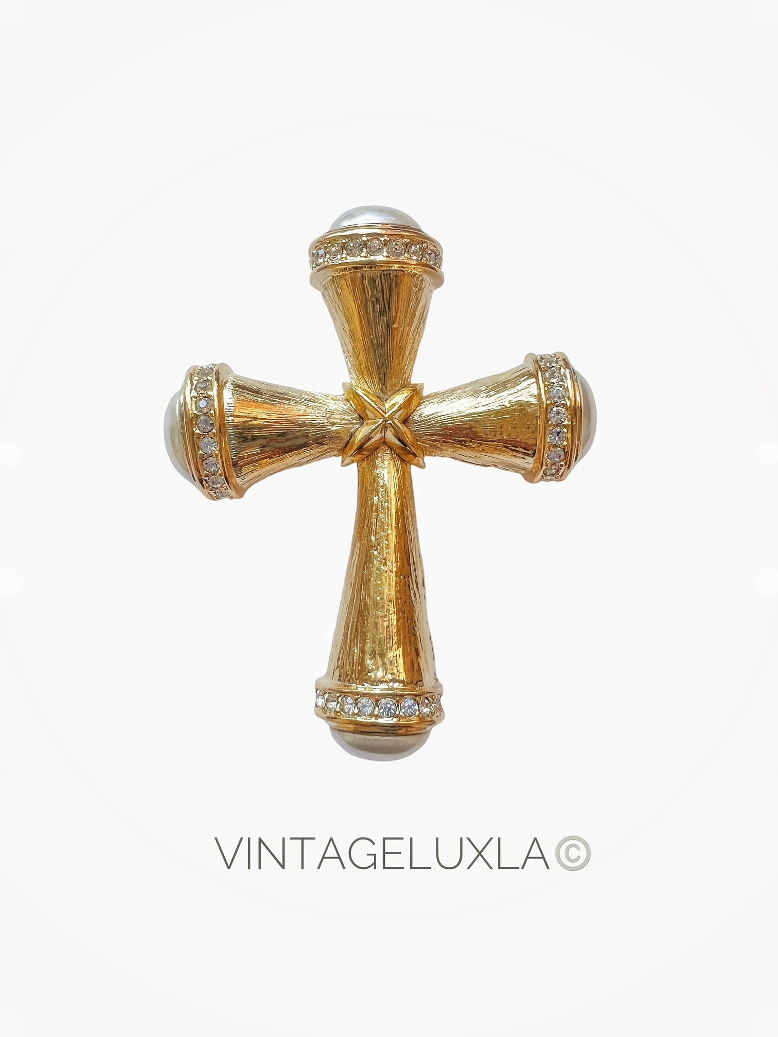 Винтажная брошь «Крест» от GIVENCHY