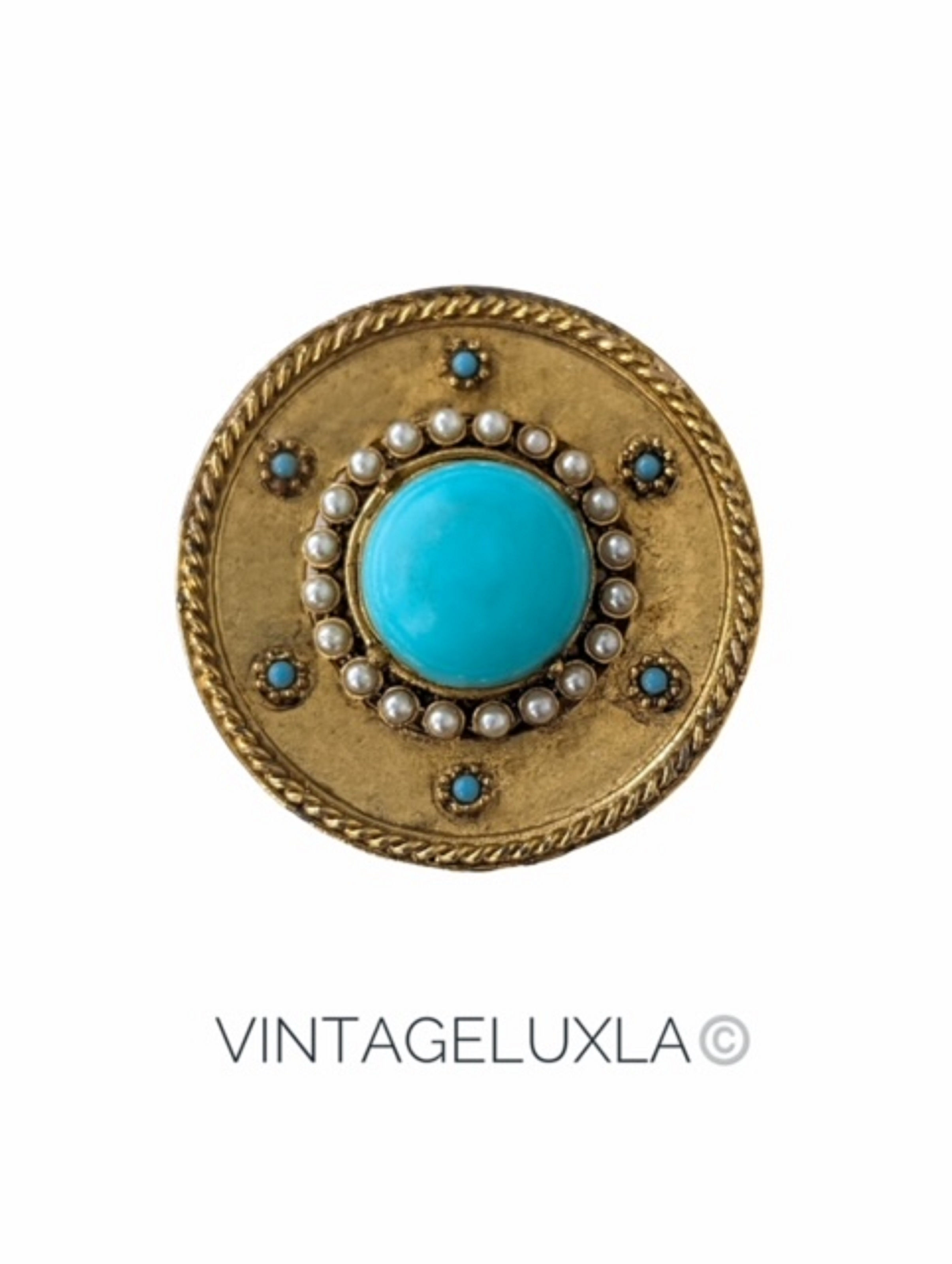 Антикварная брошь-зажим для платка от Coro