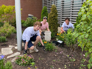 Teens Help with Virtual Bingo, Yoga and Garden Clean Up at the Levy Center