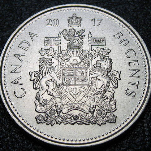 2017 Canada 50-cent, Coat of Arms, Circulation