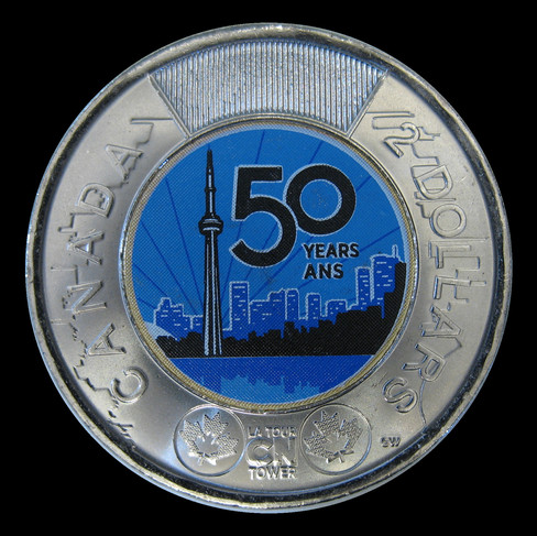 2026 Canada Two-dollar, 50th Anniversary of the CN Tower, Coloured, Circulation