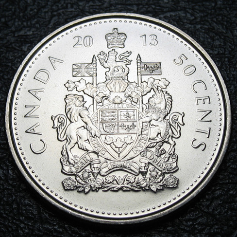 2013 Canada 50-cent, Coat of Arms, Circulation