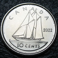 2022 Canada 10-cent, Bluenose, Circulation
