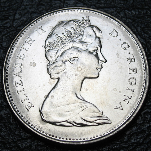 1978 Canada 25-cent, Caribou, Small Denticles, Circulation