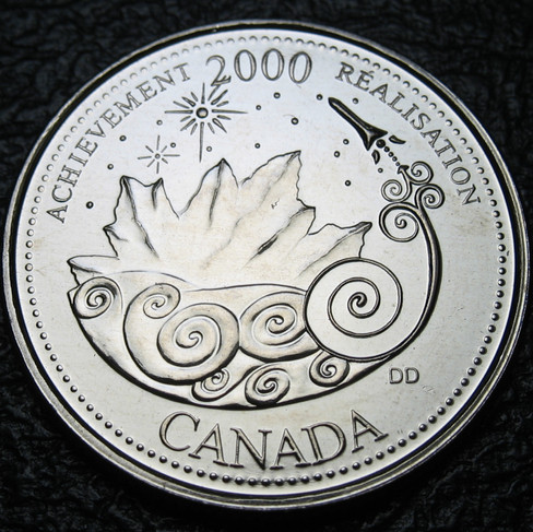 2000 Canada 25-cent, Achievement, March, Millennium Quarter, Circulation