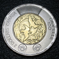 2023 Canada Two-dollar, Jean Paul Riopelle, Non-coloured, Circulation