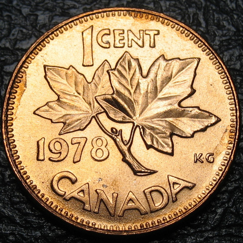 1978 Canada 1-cent, Low 8, Circulation