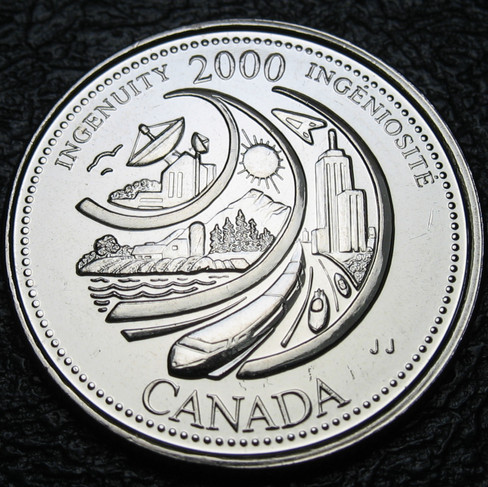 2000 Canada 25-cent, Ingenuity, February, Millennium Quarter, Circulation