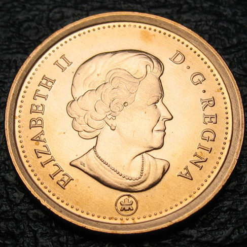 2011 Canada 1-cent, Maple Leaves, Non-magnetic, Circulation