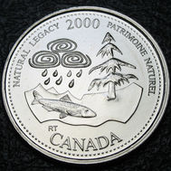 2000 Canada 25-cent, Natural Legacy, May, Millennium Quarter, Circulation