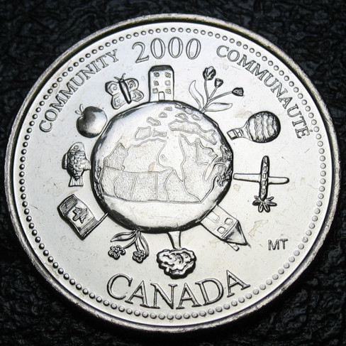 2000 Canada 25-cent, Community, December, Millennium Quarter, Circulation
