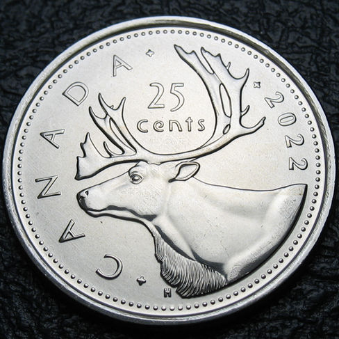 2022 Canada 25-cent, Caribou, Circulation
