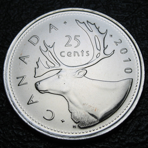 2010 Canada 25-cent, Caribou, Circulation