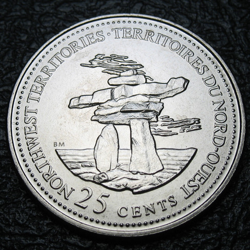 1992 Canada 25-cent, Northwest Territories, Circulation