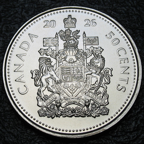 2026 Canada 50-cent, Coat of Arms, Circulation