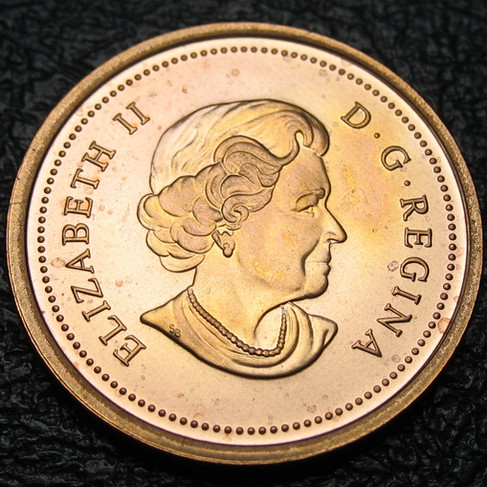 2005 Canada 1-cent, Non-magnetic, Maple Leaves, Circulation