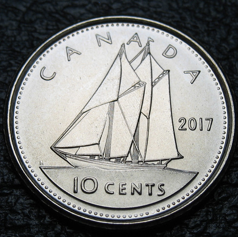 2017 Canada 10-cent, Bluenose, Circulation