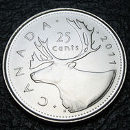 2011 Canada 25-cent, Caribou, Circulation