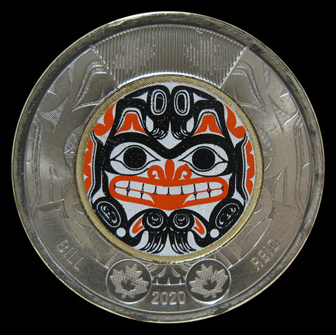 2020 Canada Two-dollar, Bill Reid, Coloured, Circulation