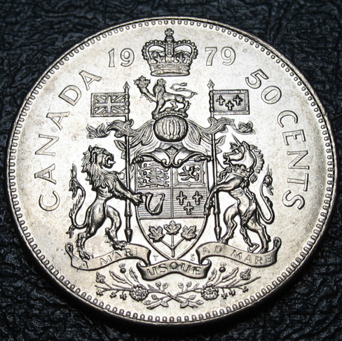 1979 Canada 50-cent, Coat of Arms, Circulation