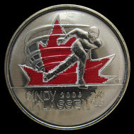 2009 Canada 25-cent, Golden Moments: Cindy Klassen, Coloured, Circulation