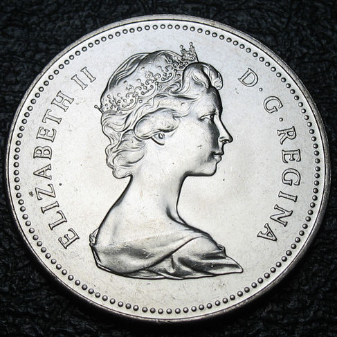 1982 Canada 50-cent, Coat of Arms, High Relief, Circulation