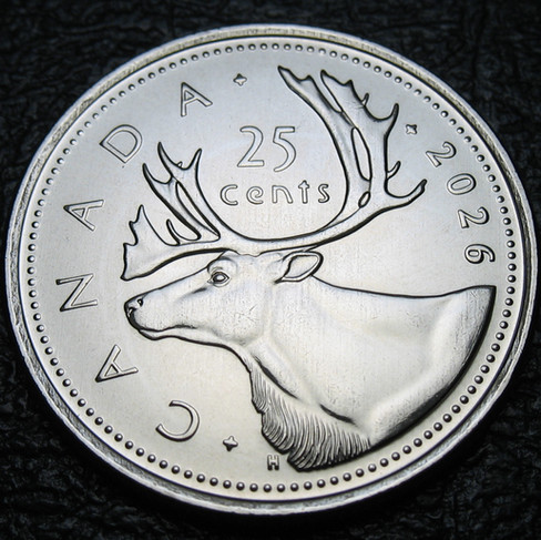 2026 Canada 25-cent, Caribou, Circulation