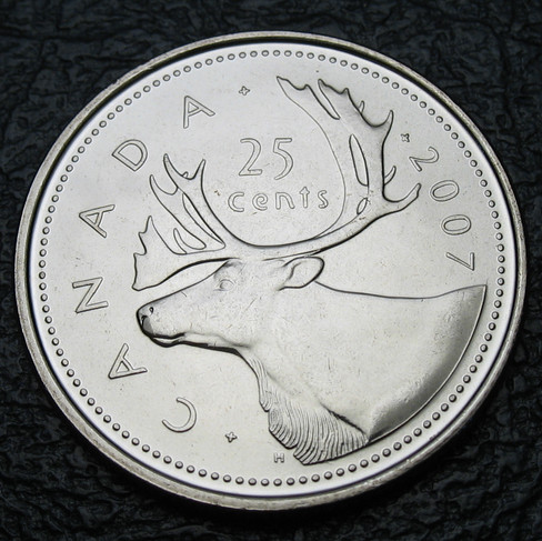 2007 Canada 25-cent, Caribou, Circulation