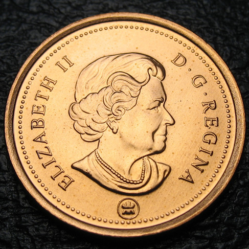 2010 Canada 1-cent, Maple Leaves, Non-magnetic, Circulation