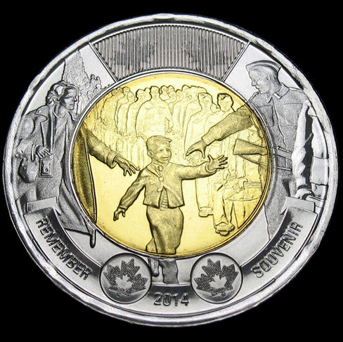 2014 Canada Two-dollar, Wait for Me Daddy, Circulation