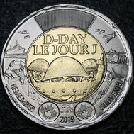 2019 Canada Two-dollar, D-Day, Non-coloured, Circulation